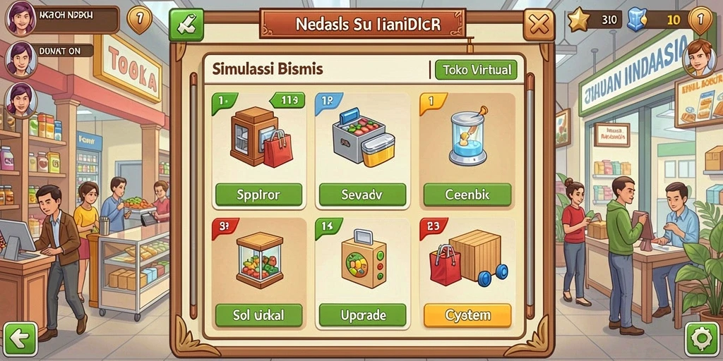 Tampilan menu utama yang intuitif dan menarik.