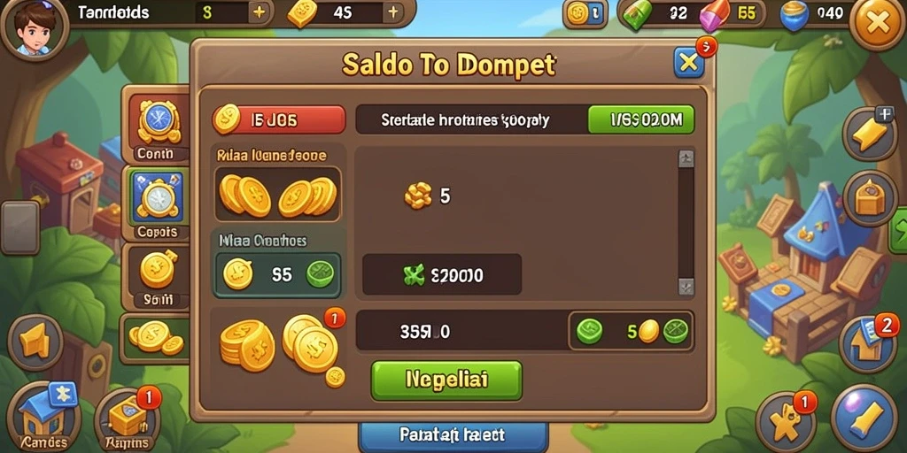Tangkapan layar fitur karakter yang dapat diupgrade.
