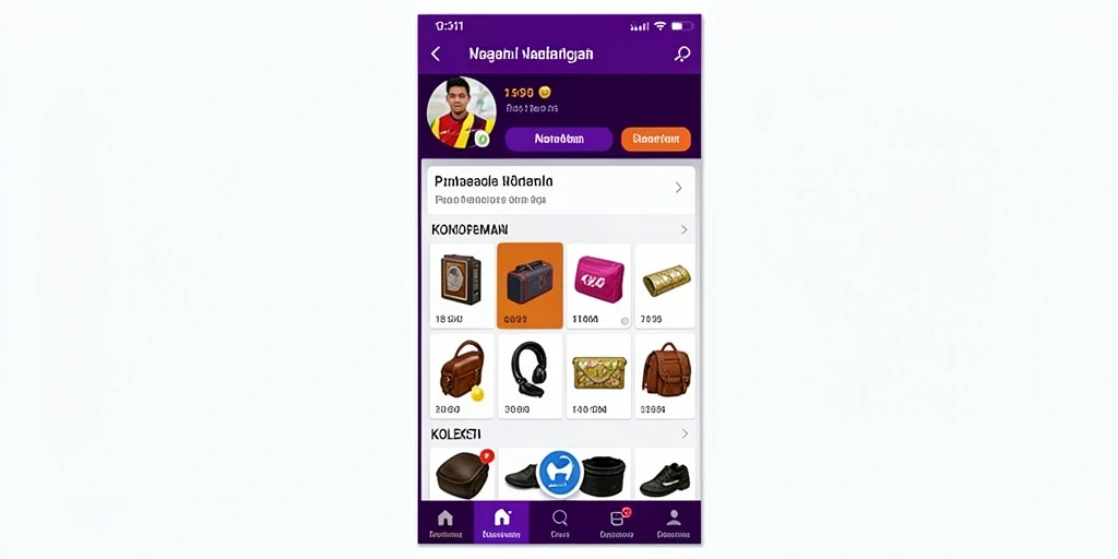 Tangkapan layar menunjukkan antarmuka utama yang menarik.