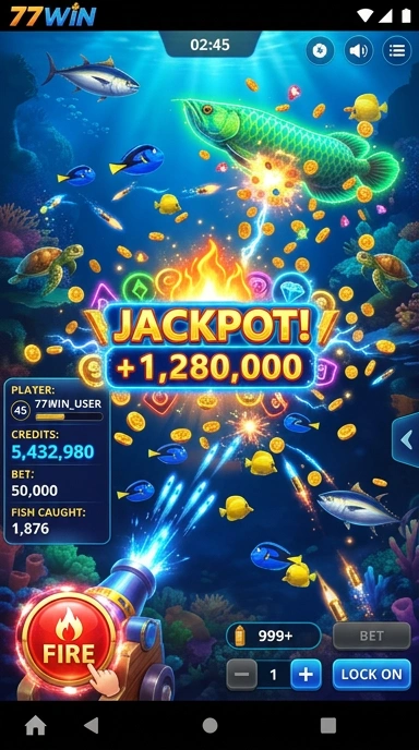 Pratinjau antarmuka 77win — aplikasi APK resmi Android v1.8.7